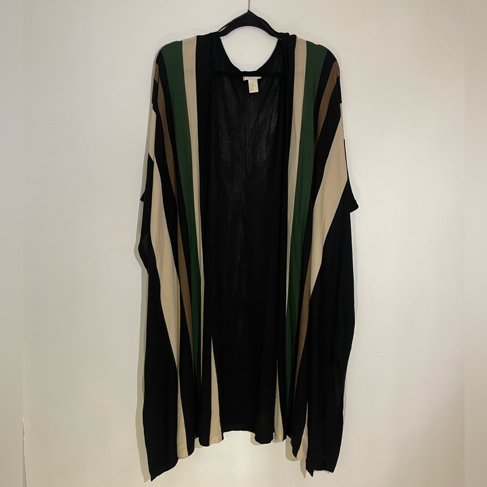 H&M Multicolor Striped Kimono Cardigan